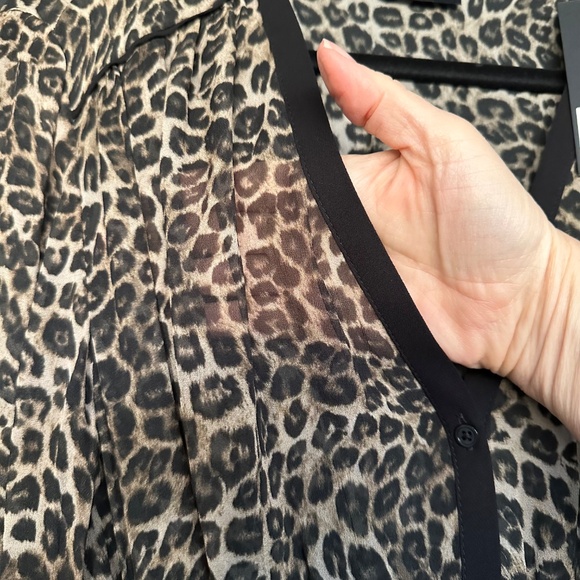 🐆🖤 NWT The Kooples Button-Down Leopard Print Maxi Dress | Fluid Viscose $450! - Picture 8 of 12